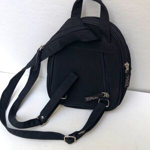 Elefant Vintage black nylon mini backpack